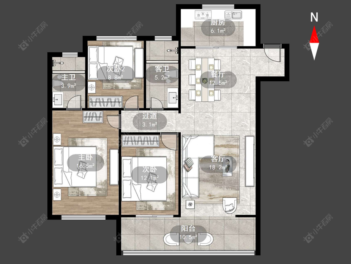 常州东方君开在售二手房源户型图_小牛看房