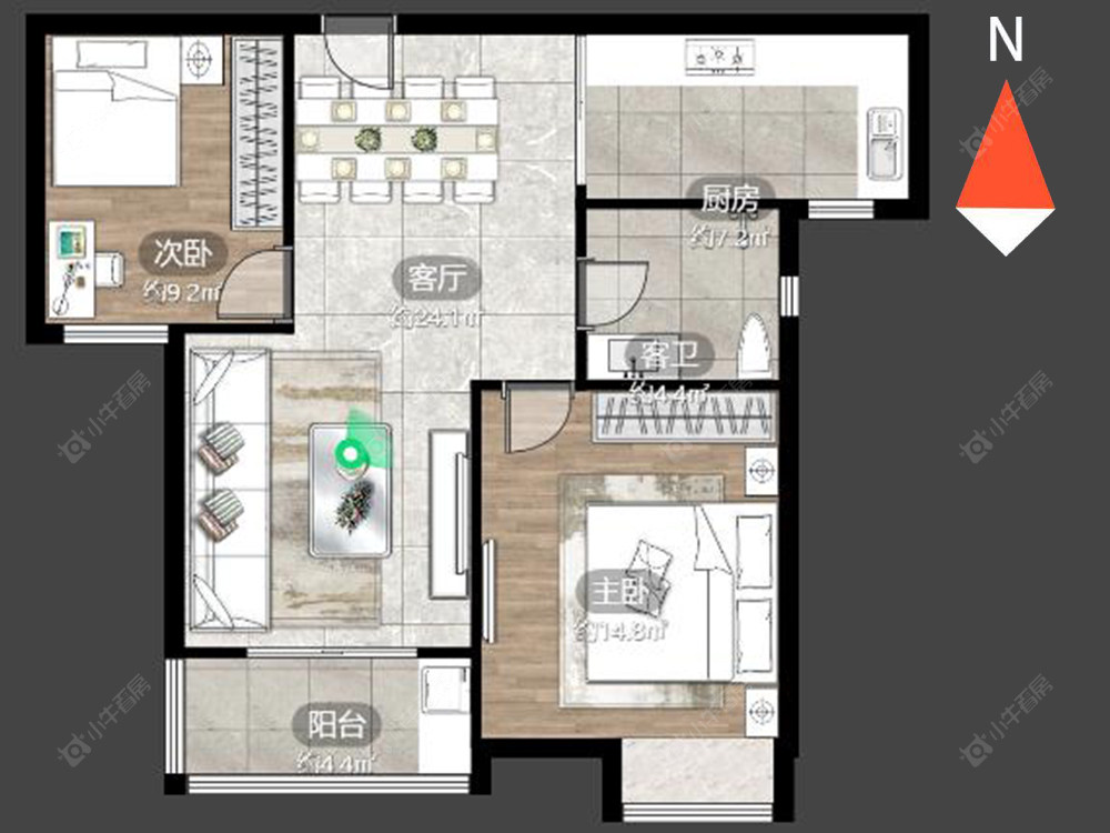 天隽峰房源户型图 常州天隽峰在售二手房源户型图_小牛看房
