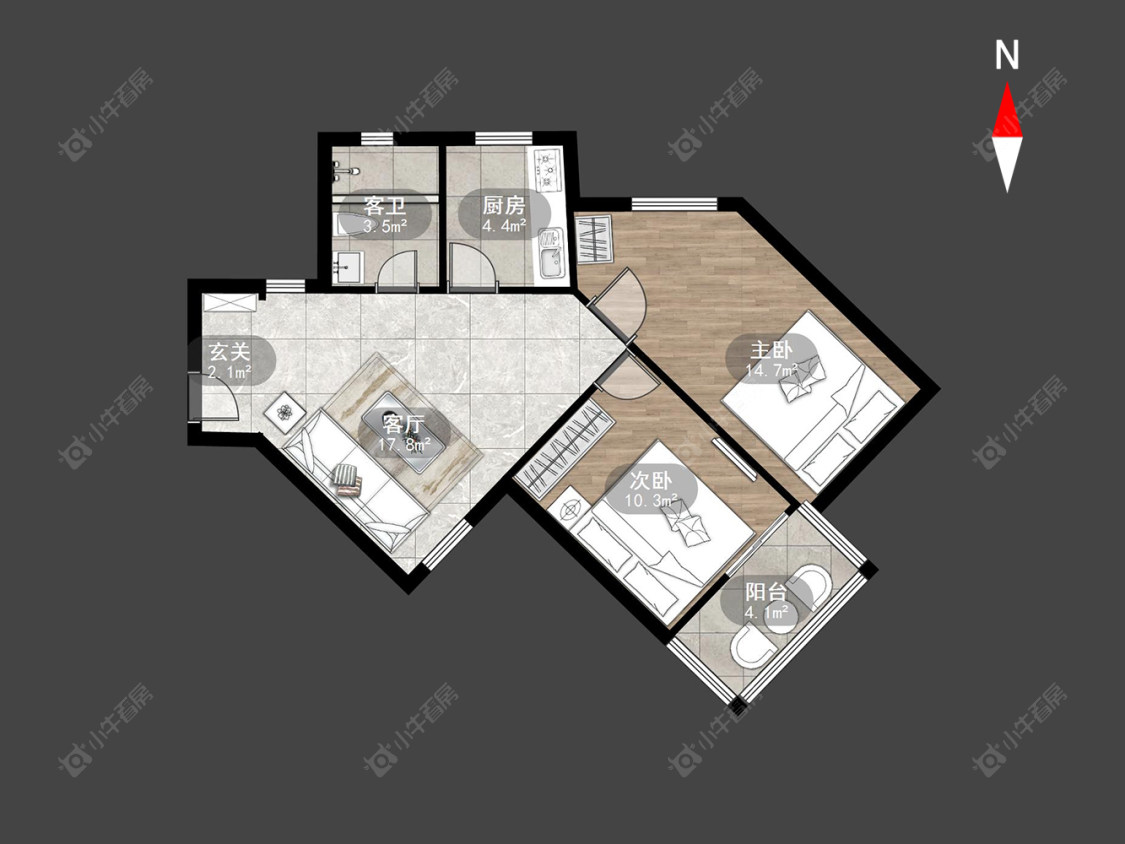 常州翠竹新村南区在售二手房房源户型图_小牛看房