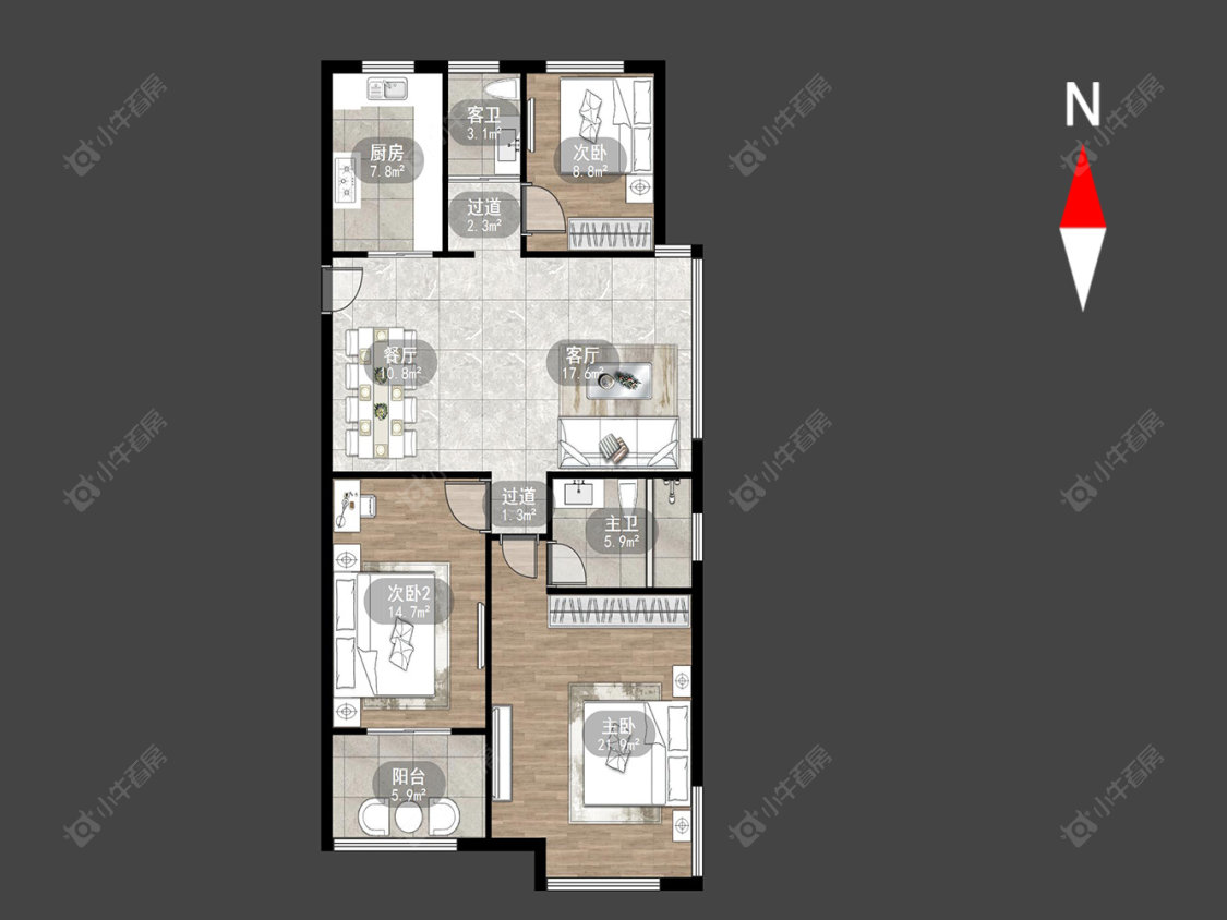 尚枫澜湾房源户型图 常州尚枫澜湾在售二手房源户型图_小牛看房