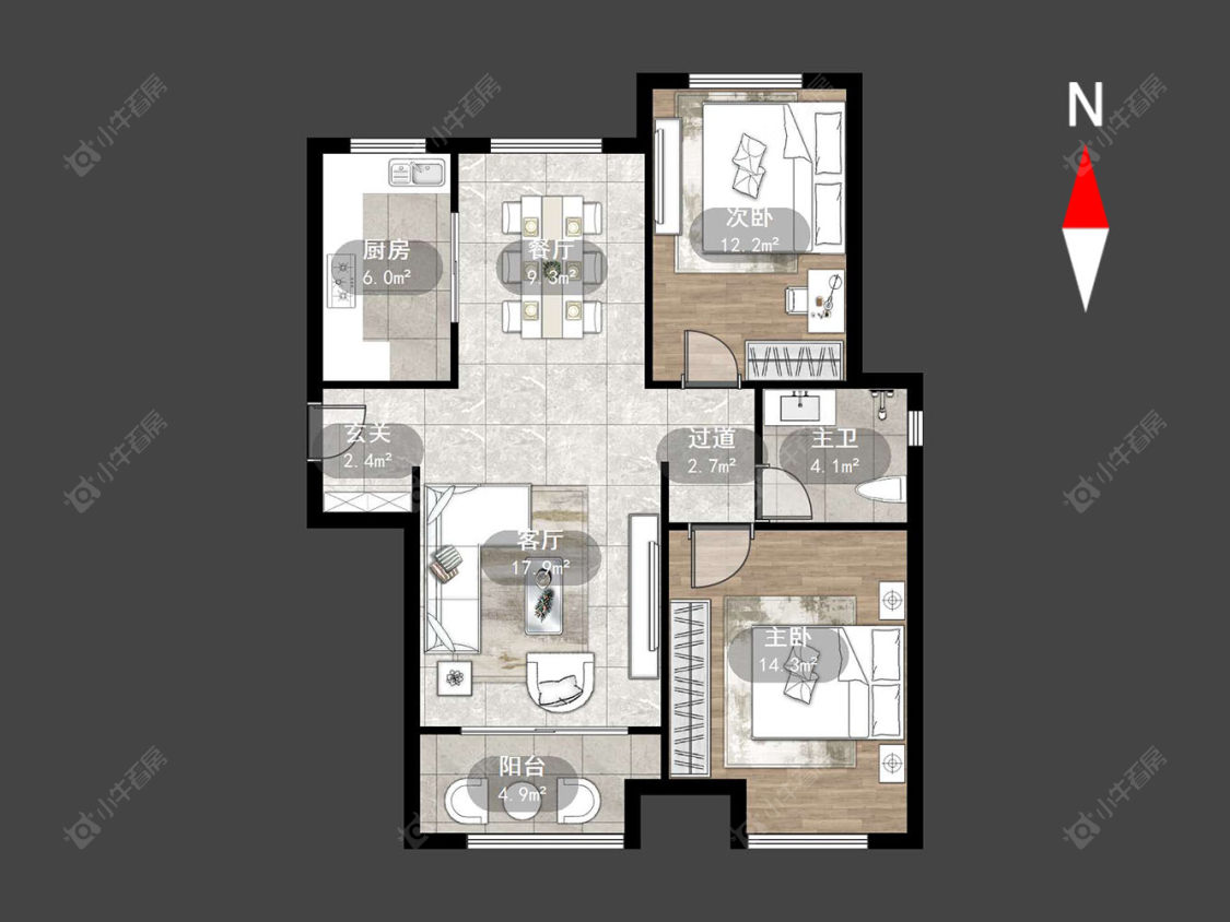常州新城域二期在售二手房源户型图_小牛看房
