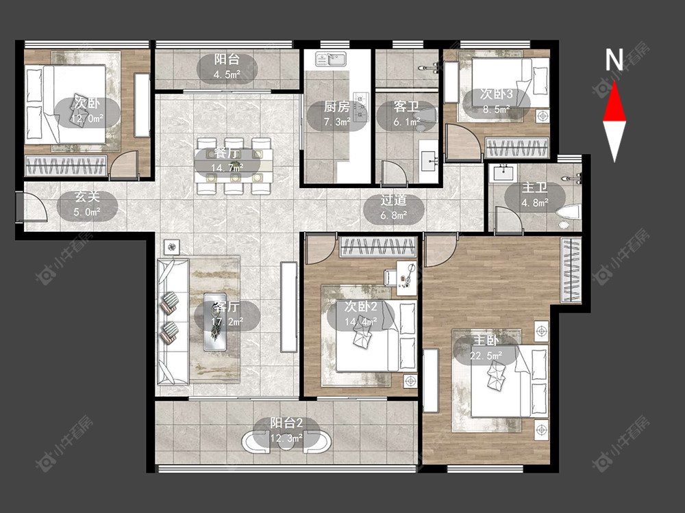 常州星河国际十一区在售二手房源户型图_小牛看房