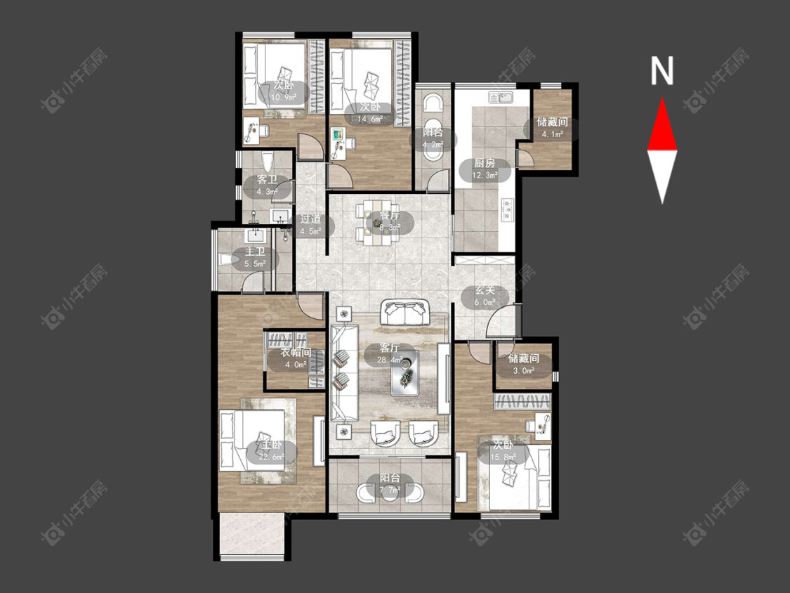 常州御城在售二手房源户型图_小牛看房