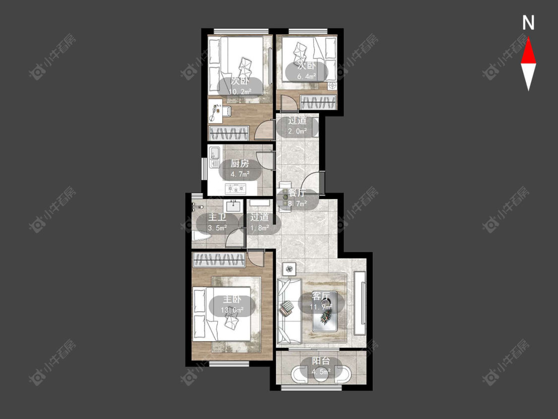 常州青枫颐景花园在售二手房源户型图_小牛看房