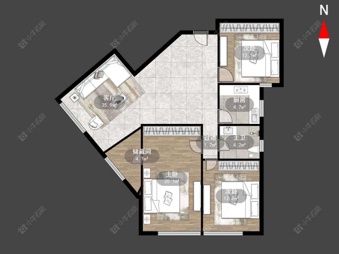常州乐颐大厦在售二手房源户型图_小牛看房