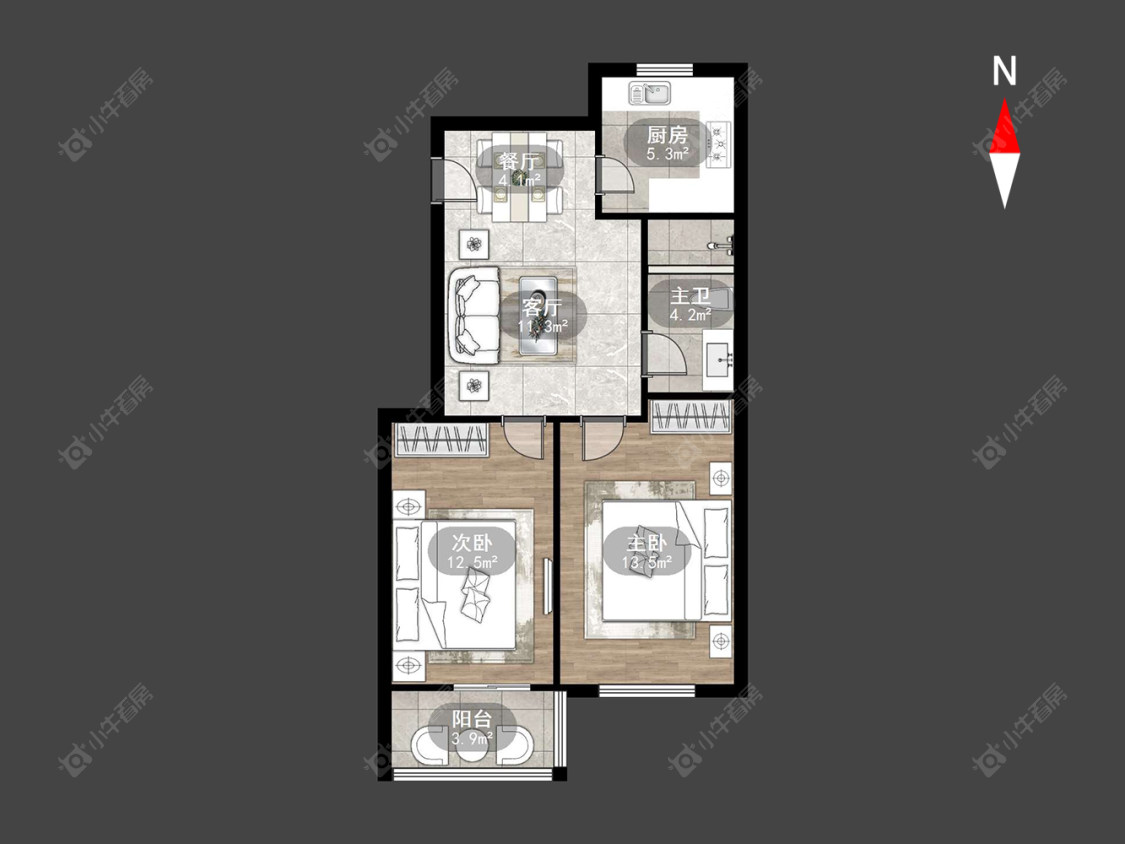 常州绿园爱舍北区在售二手房房源户型图_小牛看房