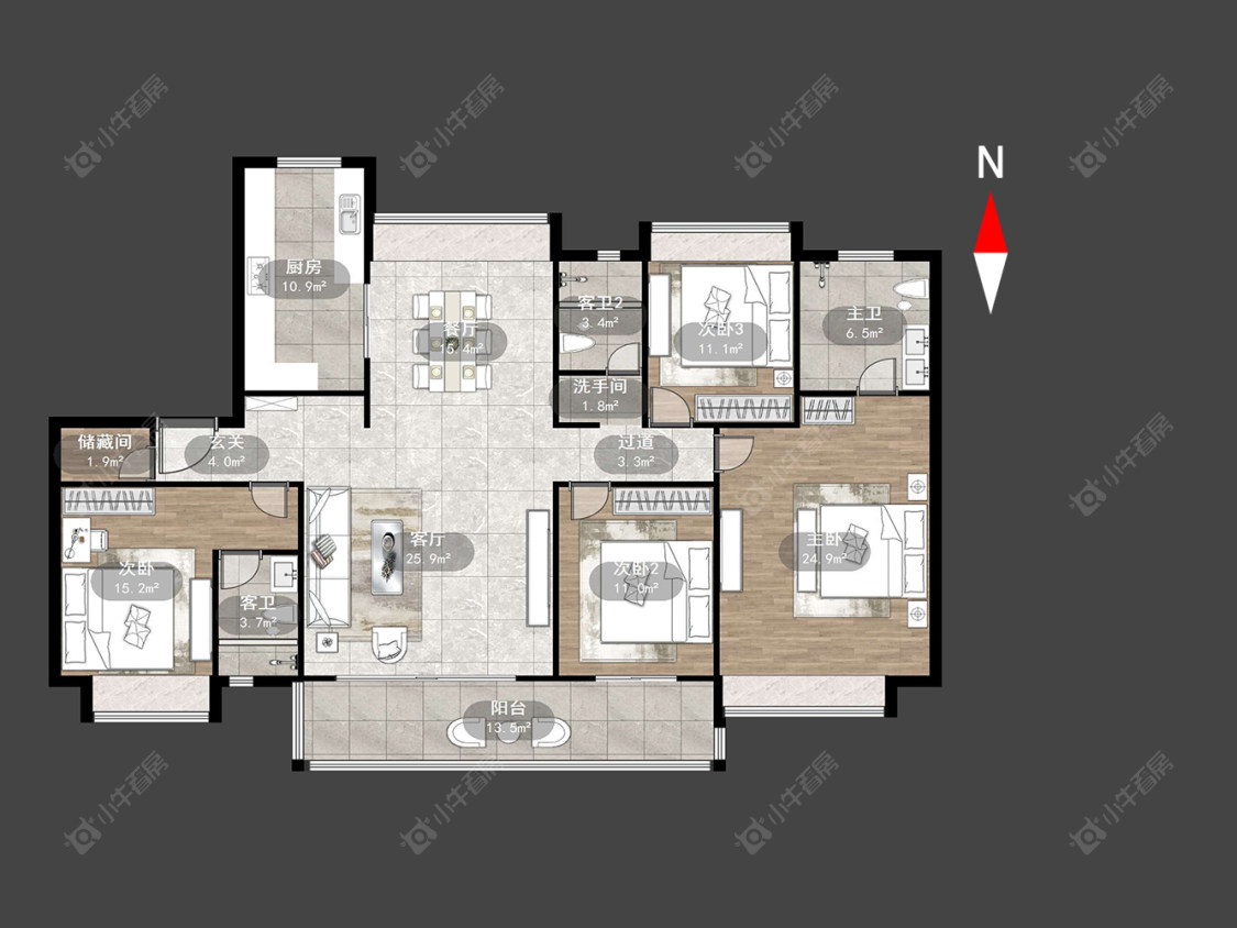 常州碧桂园碧玥和鸣在售二手房源户型图_小牛看房