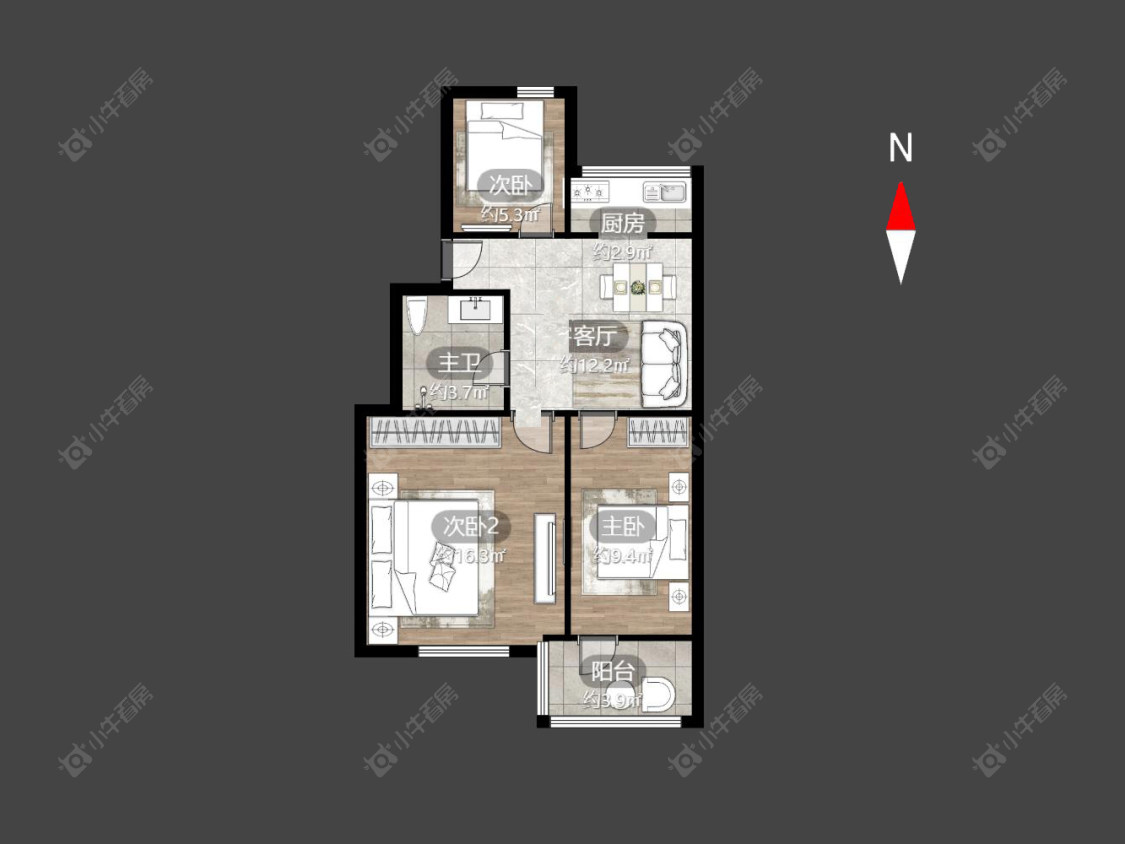 常州燕兴新村西区在售二手房房源户型图_小牛看房