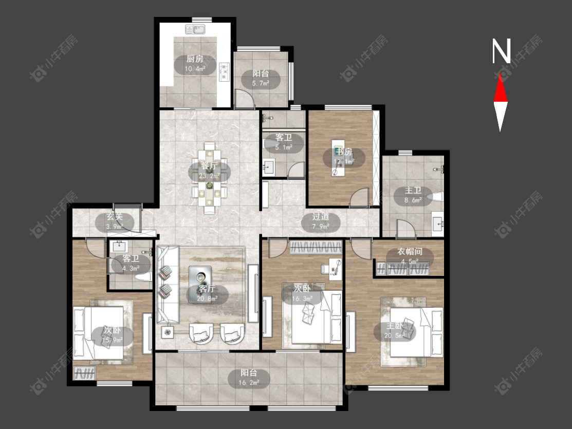 新城金郡(天宁)二期房源户型图 常州新城金郡(天宁)二期在售二手房源户型图_小牛看房