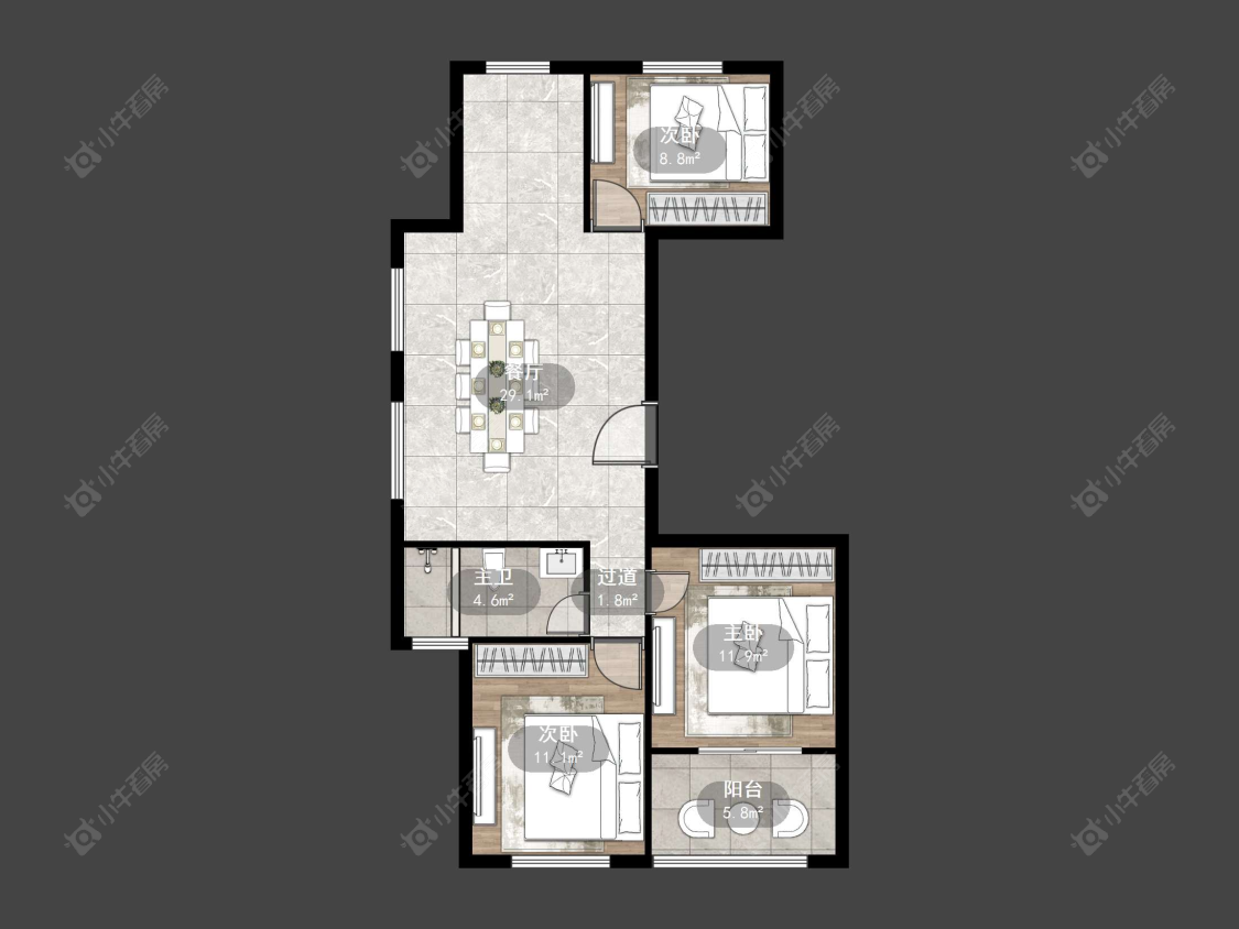 丹阳天壹公馆（风华里）在售二手房源户型图_小牛看房