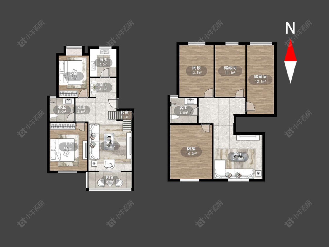 青龙苑北区房源户型图 常州青龙苑北区在售二手房源户型图_小牛看房