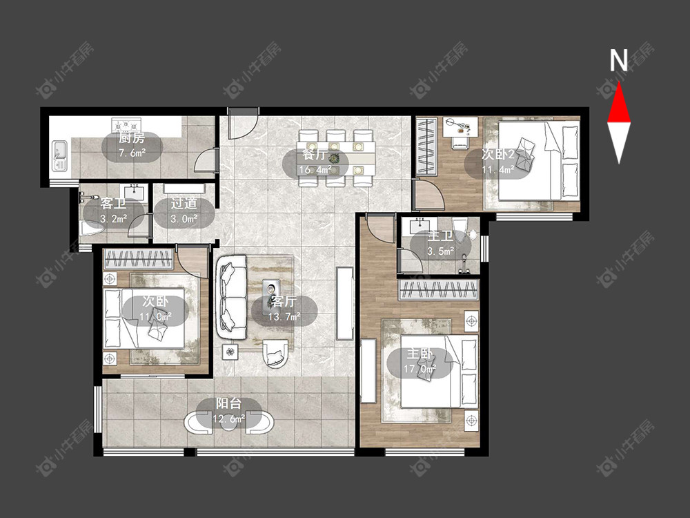 星河国际十一区房源户型图 常州星河国际十一区在售二手房源户型图_小牛看房