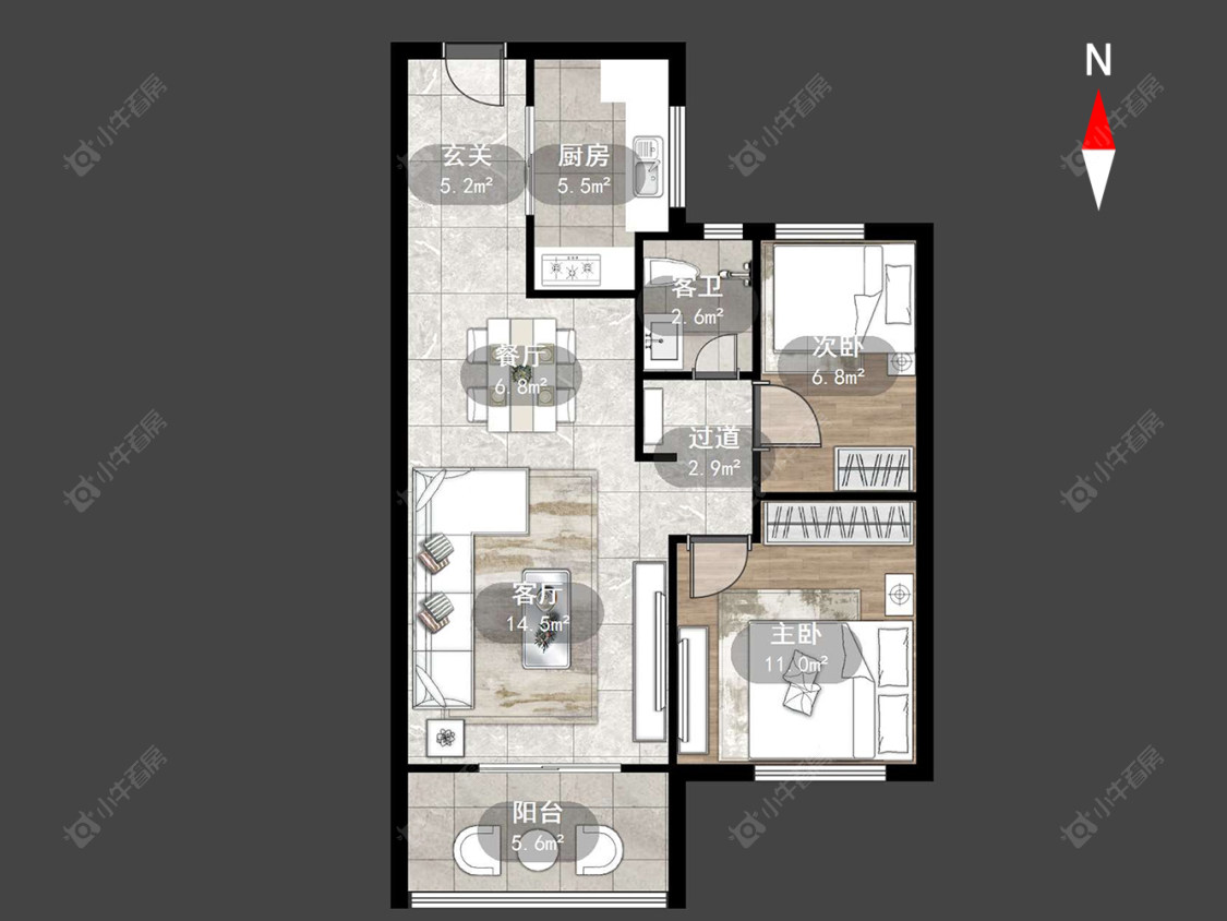 常州东青馨苑在售二手房源户型图_小牛看房