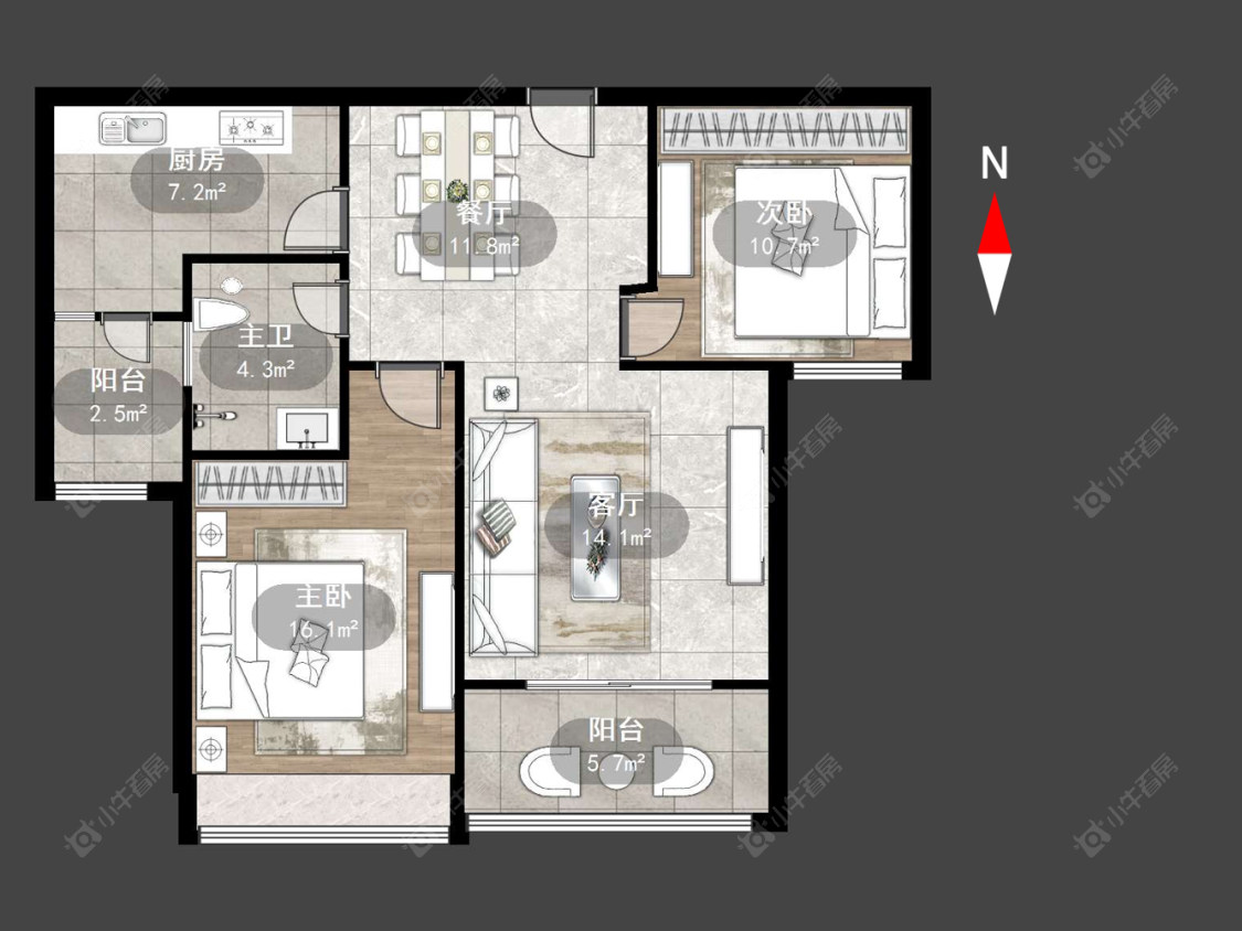 常州锦海星城二期在售二手房源户型图_小牛看房