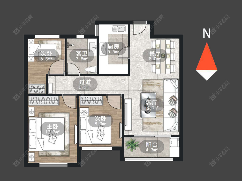 泰盈八千里房源户型图 常州泰盈八千里在售二手房源户型图_小牛看房