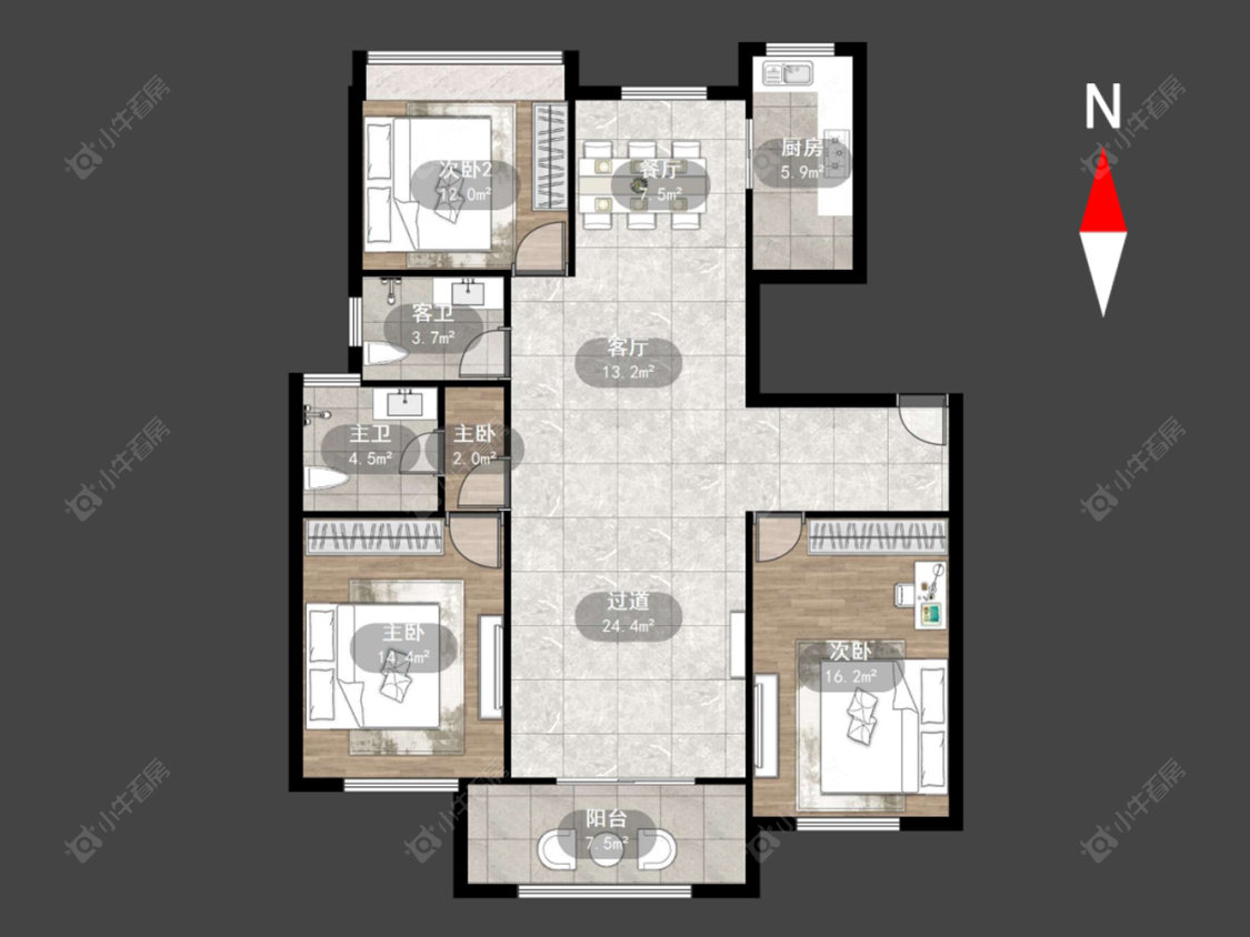 常州怡景名园在售二手房源户型图_小牛看房