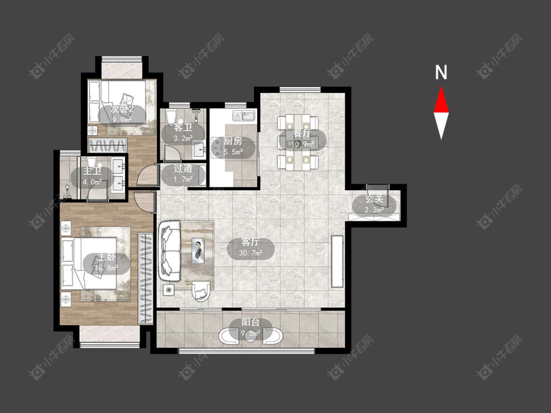 常州璟尚雅宸在售二手房源户型图_小牛看房