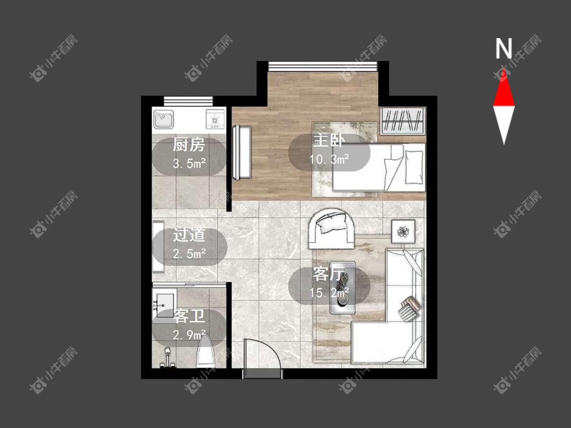 常州中央花园在租房源户型图_小牛看房