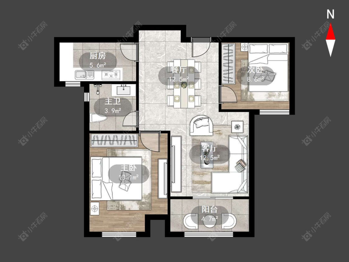 新城香悦半岛北区房源户型图 常州新城香悦半岛北区在售二手房源户型图_小牛看房