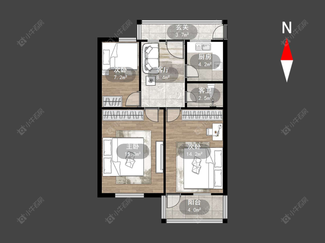 常州花园新村（钟楼）在售二手房源户型图_小牛看房