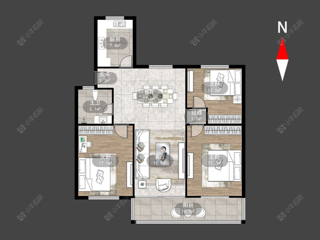 常州金苑公寓在售二手房源户型图_小牛看房