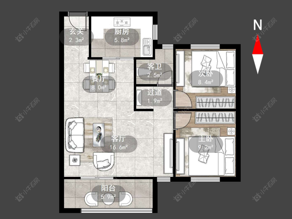 常州山水雅居在售二手房源户型图_小牛看房