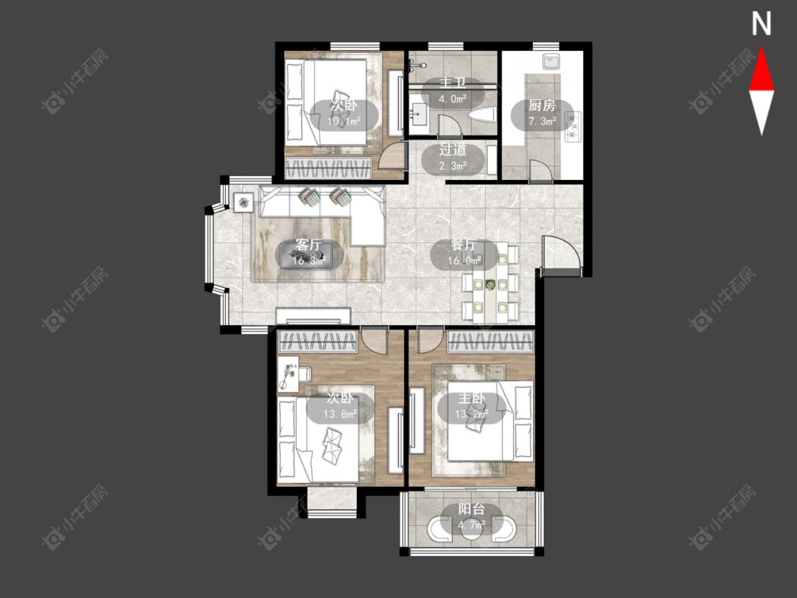 常州怀德苑在售二手房源户型图_小牛看房