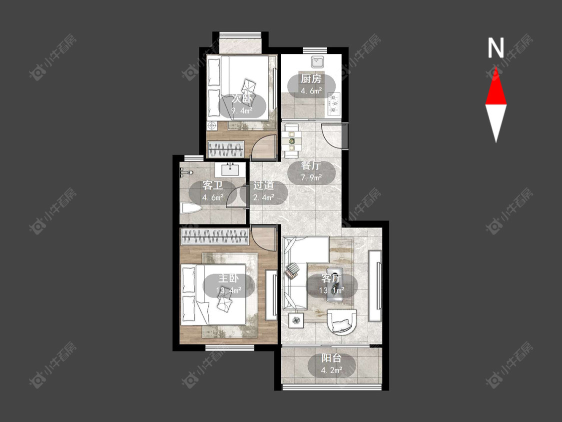 常州华林家园二期在售二手房源户型图_小牛看房