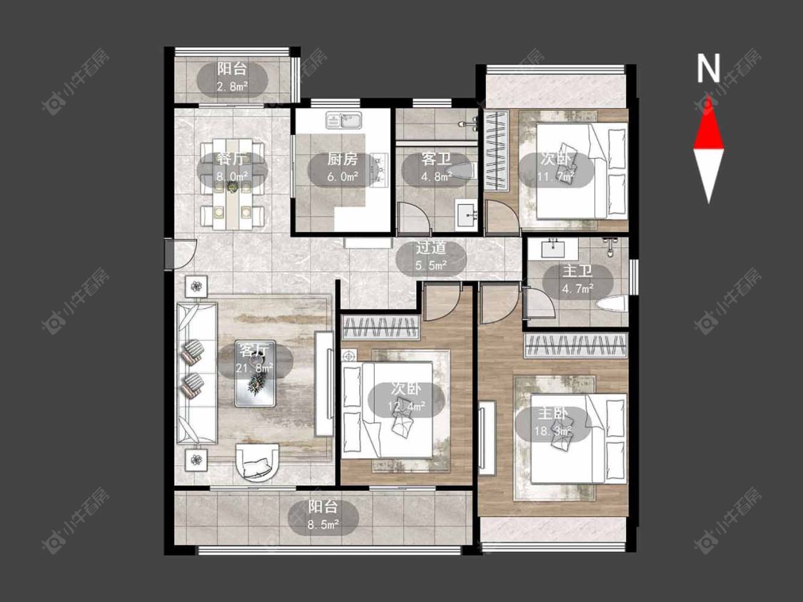 常州御城在售二手房源户型图_小牛看房