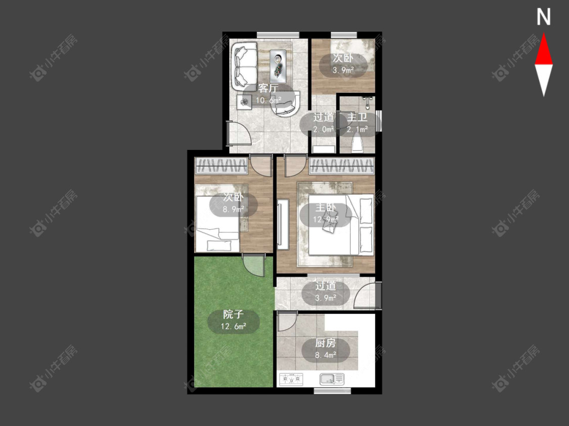 常州西新桥三村在售二手房源户型图_小牛看房