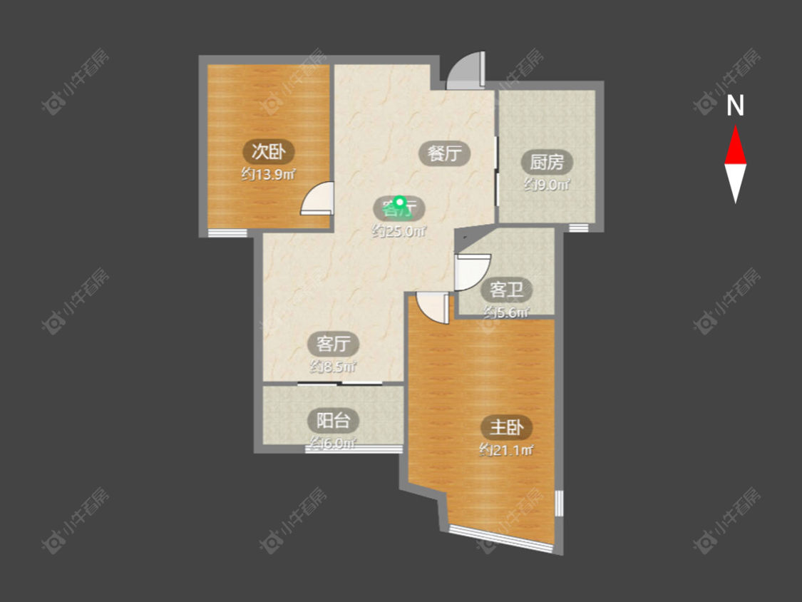 常州中央花园在售二手房源户型图_小牛看房