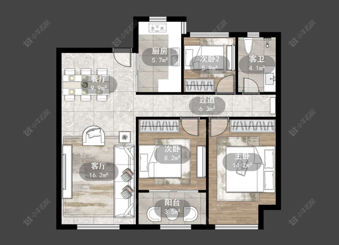 牡丹水岸国际房源户型图 常州牡丹水岸国际在售二手房源户型图_小牛看房