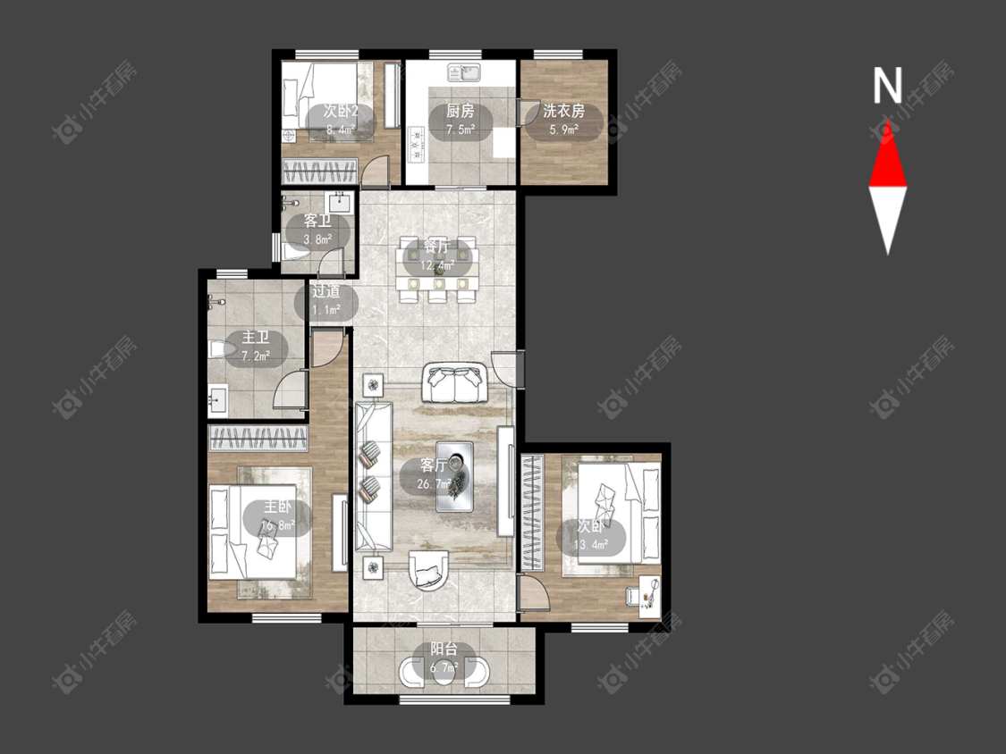 朗诗绿郡房源户型图 常州朗诗绿郡在售二手房源户型图_小牛看房