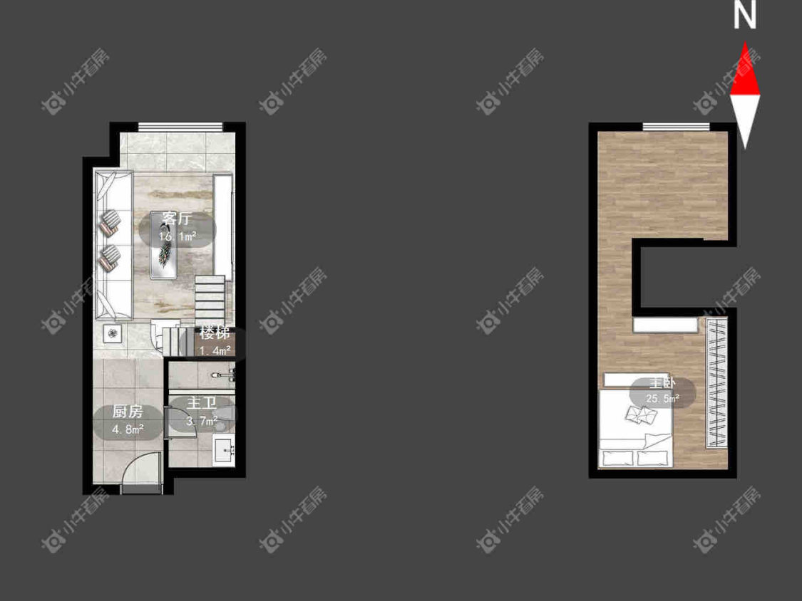 常州百瑞时代在租房源户型图_小牛看房