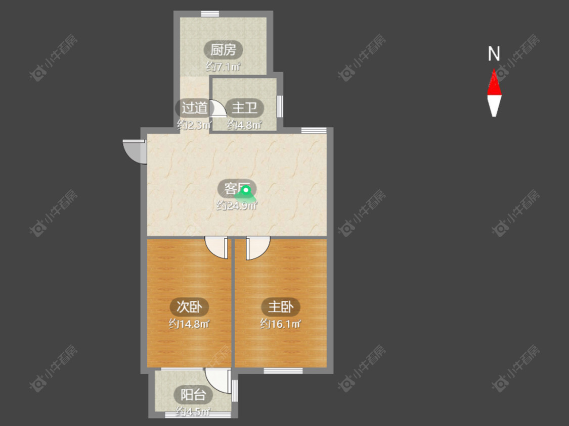 常州浦北新村在售二手房源户型图_小牛看房