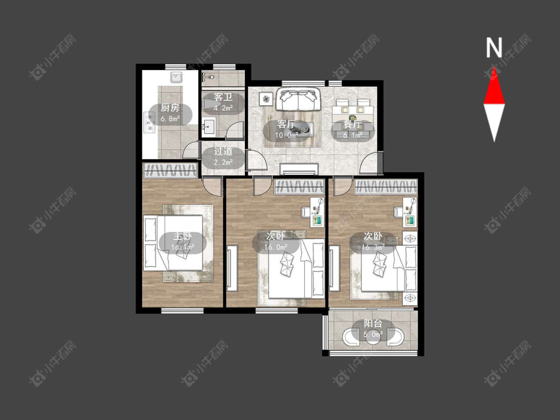 常州故园里在售二手房源户型图_小牛看房
