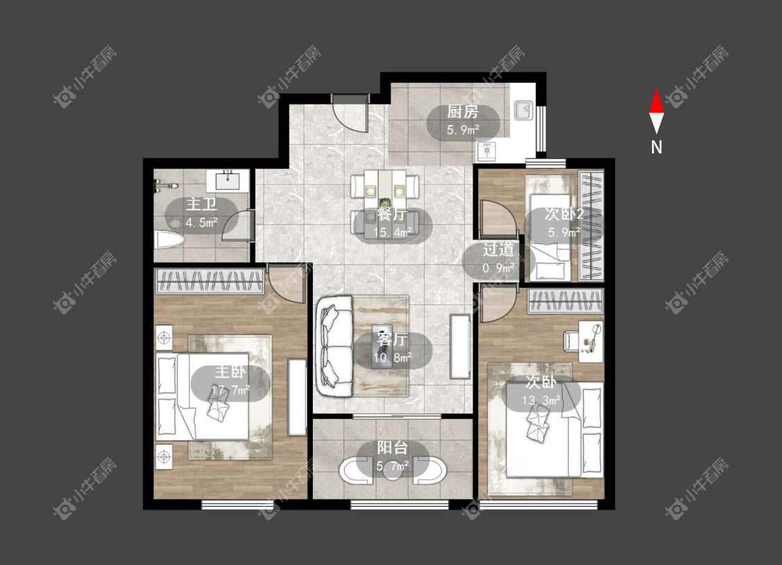 常州新城香溢俊园在租房源户型图_小牛看房
