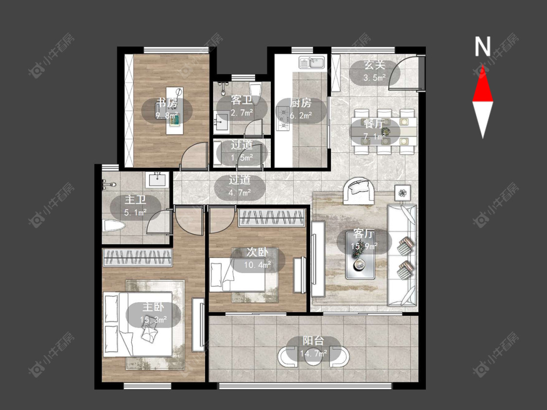 路劲城市印象房源户型图 常州路劲城市印象在售二手房源户型图_小牛看房