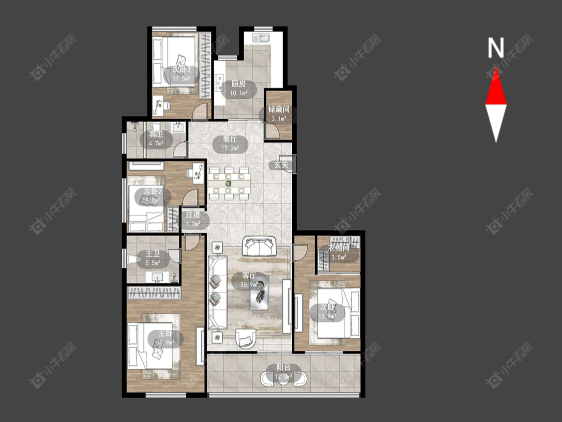 常州鼎泰花园在售二手房源户型图_小牛看房