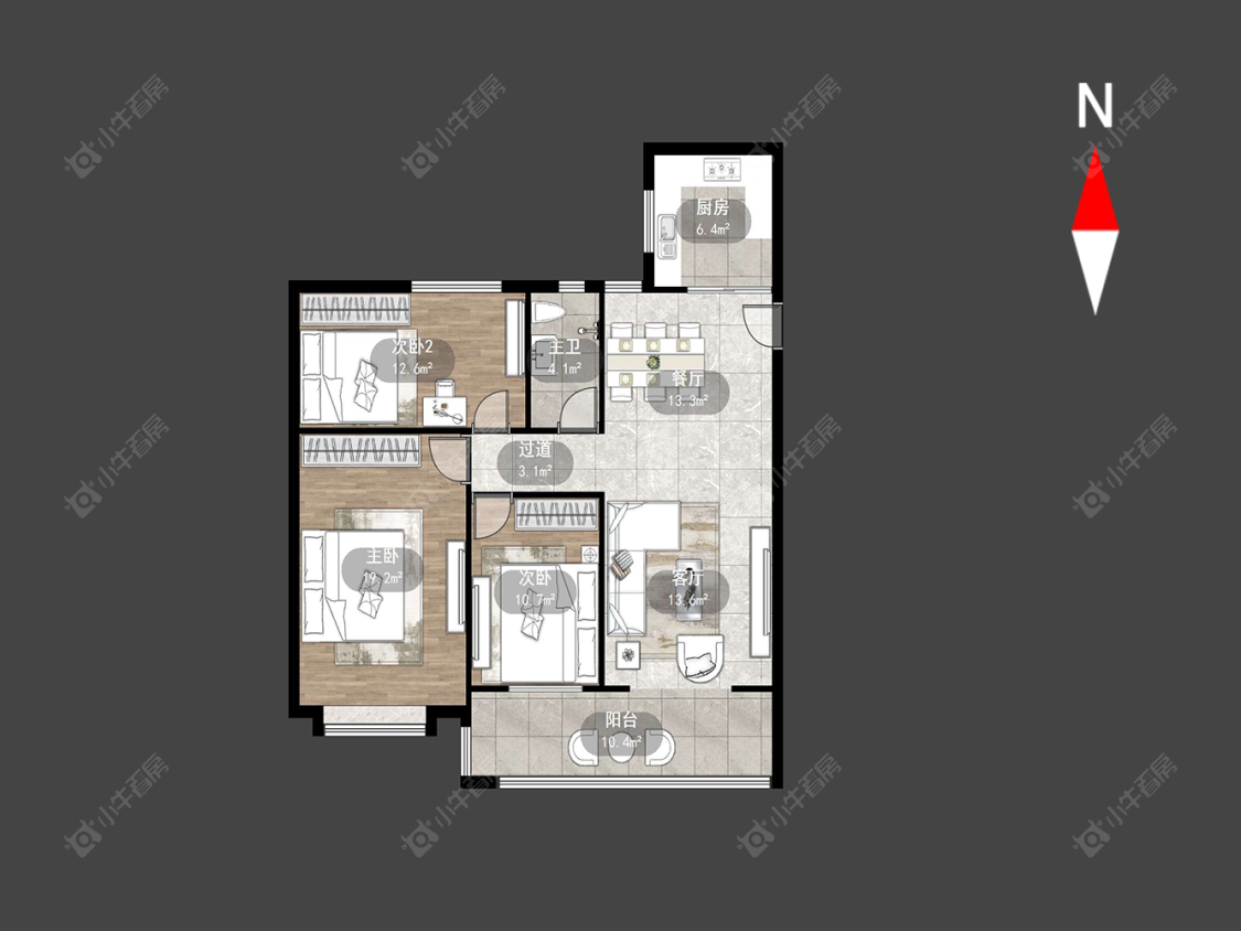 常州中海龙城花园西区在售二手房源户型图_小牛看房