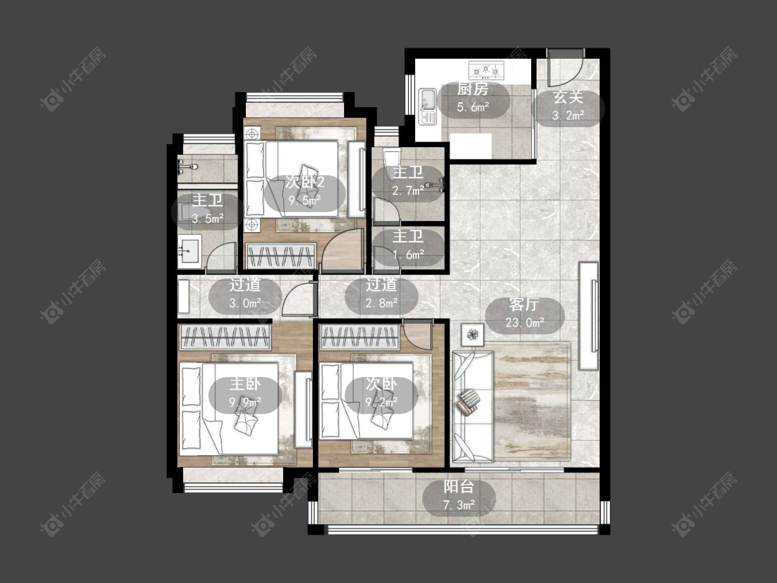 丹阳碧桂园樾府在售二手房源户型图_小牛看房