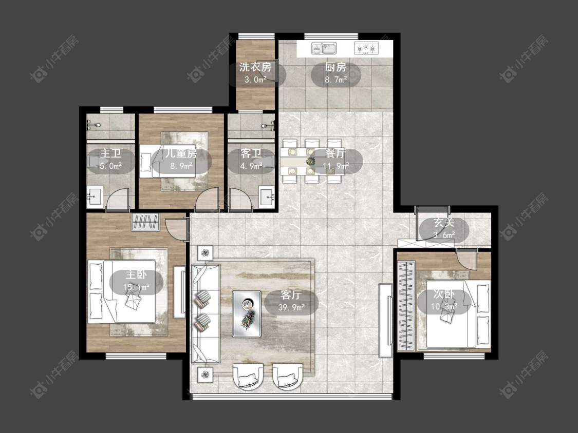 丹阳金茂晓棠在售二手房源户型图_小牛看房