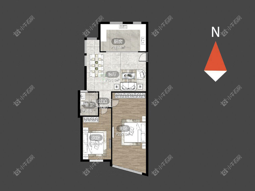 常州翡丽蓝湾在租房源户型图_小牛看房