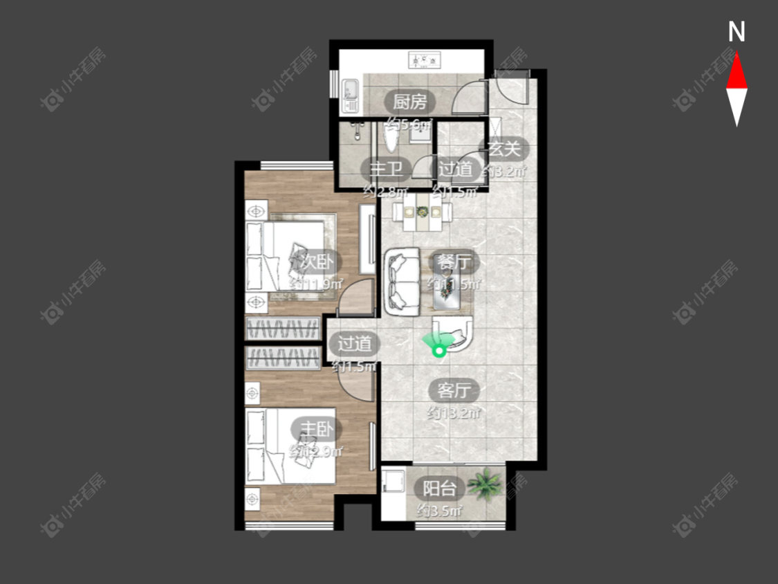 常州绿地峰云汇在售二手房源户型图_小牛看房
