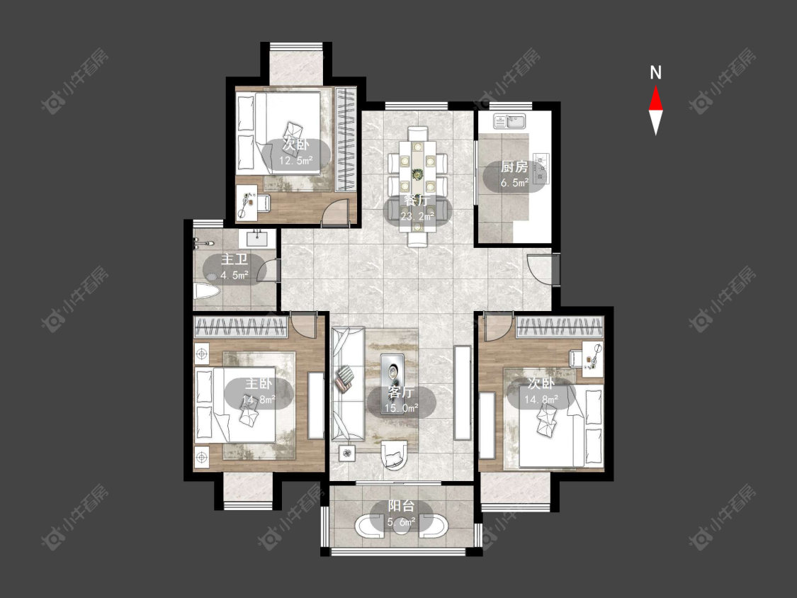 常州碧水华庭在售二手房源户型图_小牛看房
