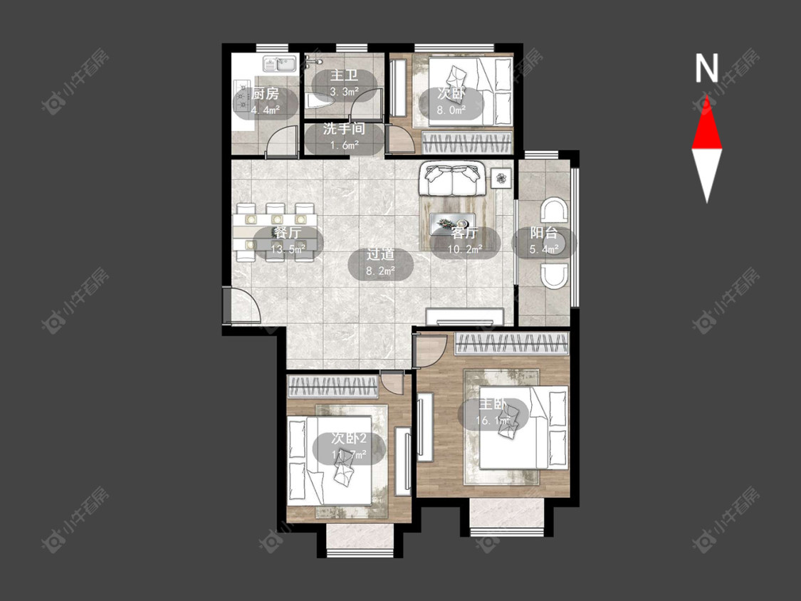 常州五洲国际在售二手房源户型图_小牛看房