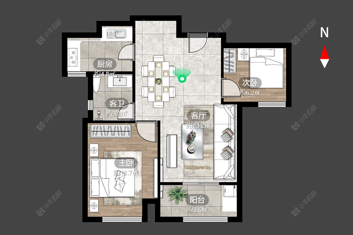 新城春天里房源户型图 常州新城春天里在售二手房源户型图_小牛看房