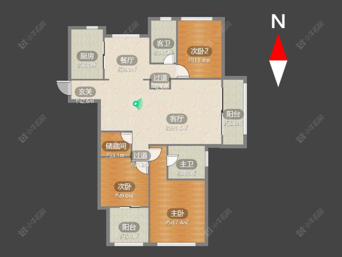 绿都万和城五区房源户型图 常州绿都万和城五区在售二手房源户型图_小牛看房