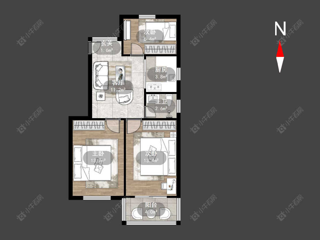 常州丽华三村在售二手房源户型图_小牛看房