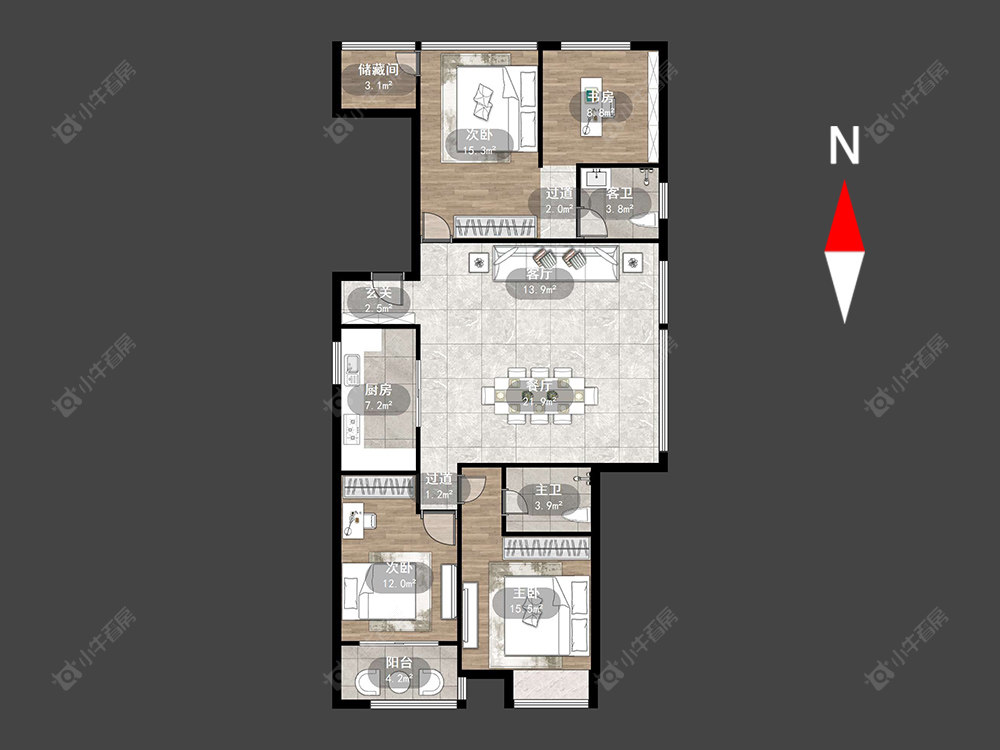 环太湖艺术城德郡房源户型图 常州环太湖艺术城德郡在售二手房源户型图_小牛看房